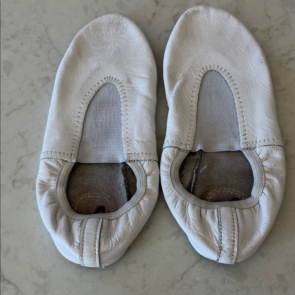 White Leather Dance  Shoes